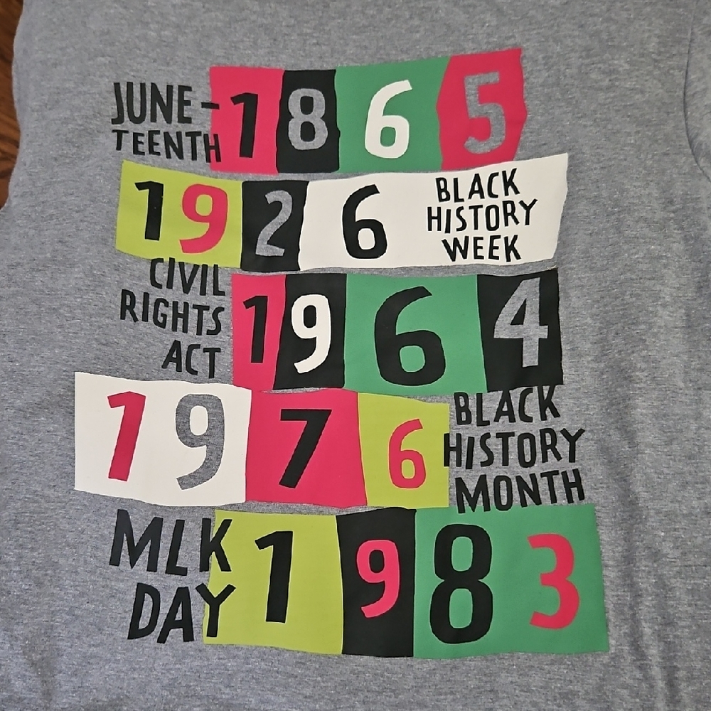 Target Gray and Black Short Sleeve Tee with Historical Graphic